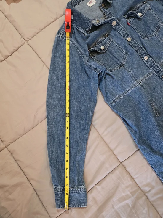 Vintage Levi's Denim Shirt Dress Size XL - Picture 5 of 12